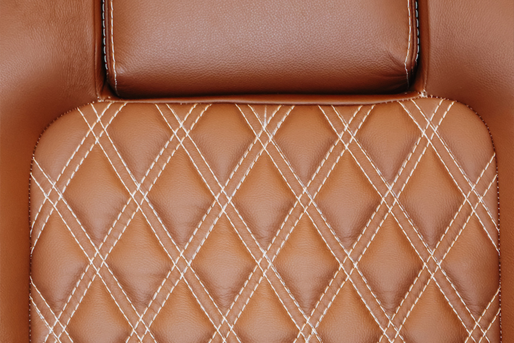 private jet interior leather seat